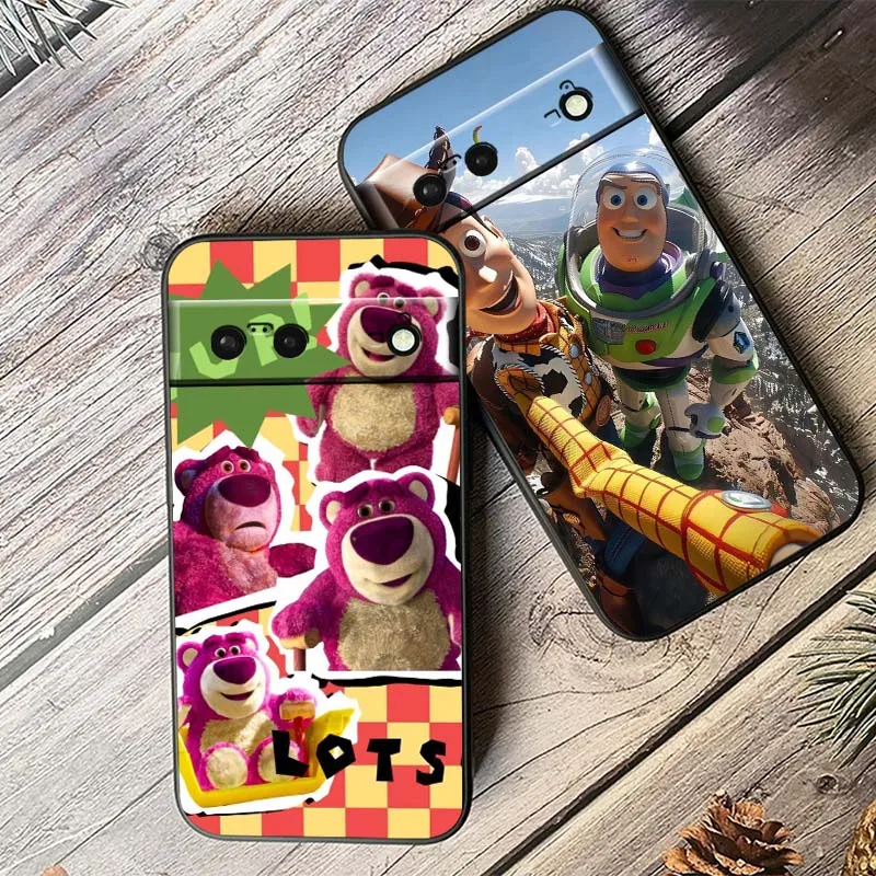 Dibujos animados Toy Story Disney para Google Pixel 9a 9 8A 8 7 7A 6 6A Pro XL 2024 5G negro suave TPU funda de silicona para teléfono - imagen 2