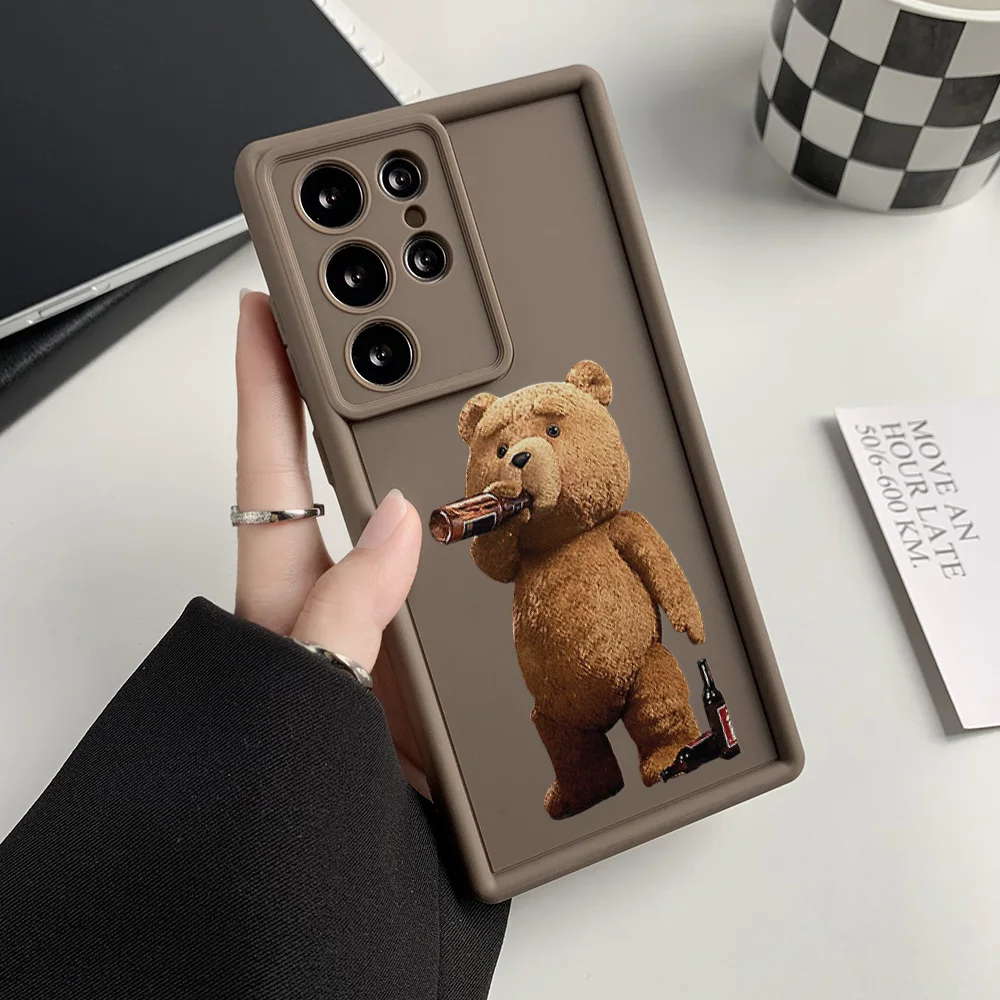 Funda de teléfono de oso bonito de silicona para Samsung A56 5G A55 A36 A16 A26 A54 A53 A52 A34 A35 A25 A15 A06 A05 A05s Funda a prueba de golpes - imagen 5