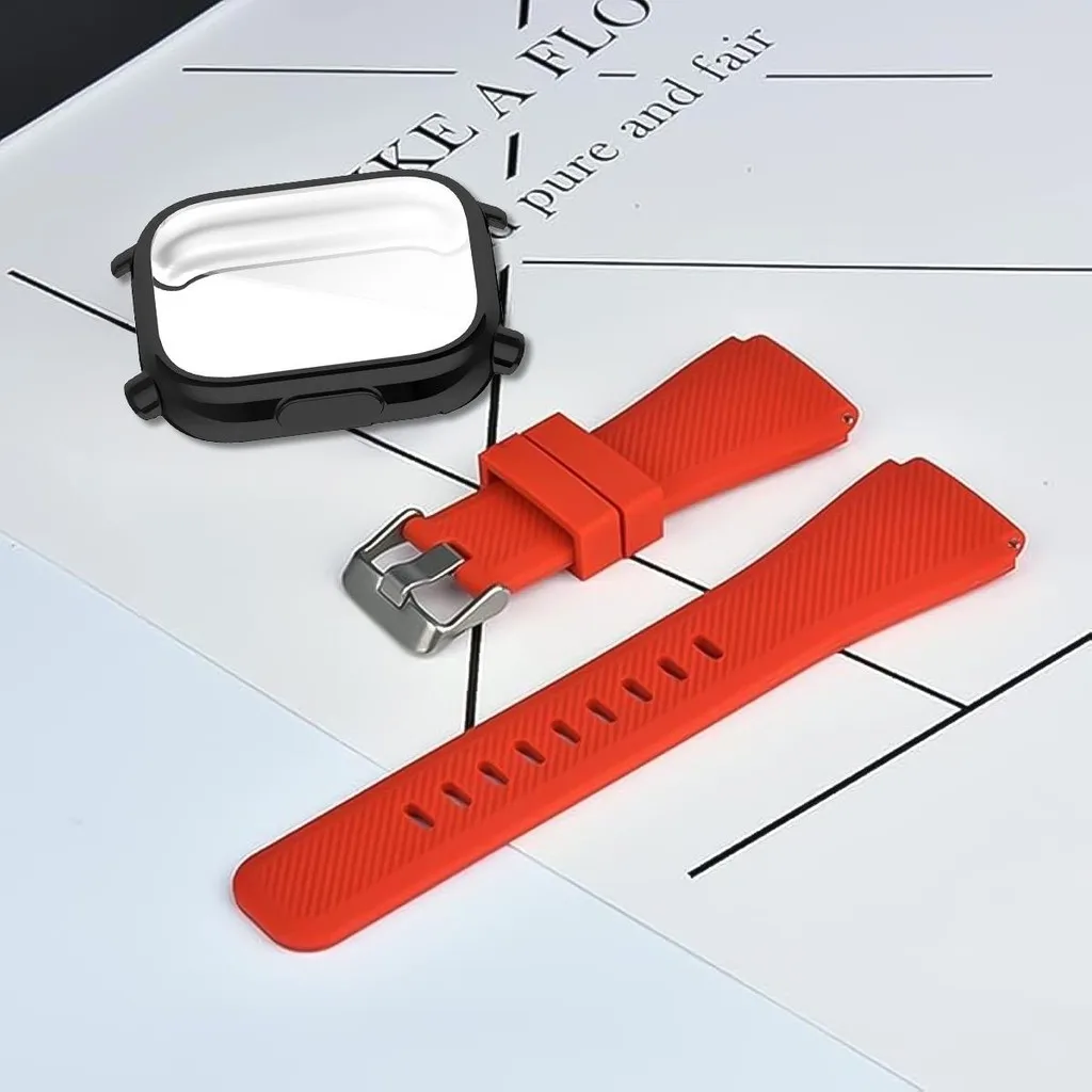 Correa de silicona + funda para Redmi Watch 5 Active 5 Lite, correa de reloj inteligente para Redmi Watch 3 Active/3 Lite, funda deportiva de TPU - imagen 4