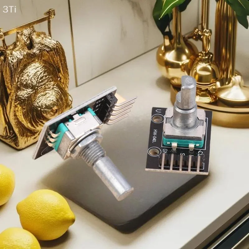 Encodeur rotatif Compatible avec Micro contrôleur Arduino, Module d'encodeur KY-040 réglable 15x16.5mm avec boutons - imagen 4