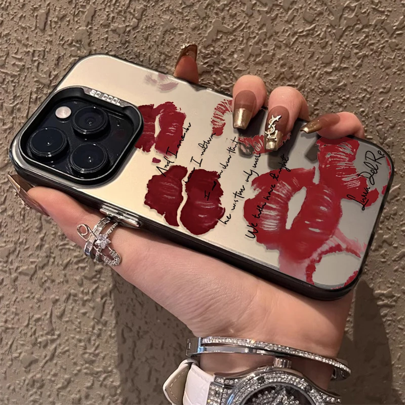 Funda rígida mate con estampado de labios rojos para Xiaomi Redmi Note 13 12 11 Pro Plus 4G 5G 12S 11S 10S 10 9 9S 8 12C 13C A3 Capa de parachoques - imagen 5