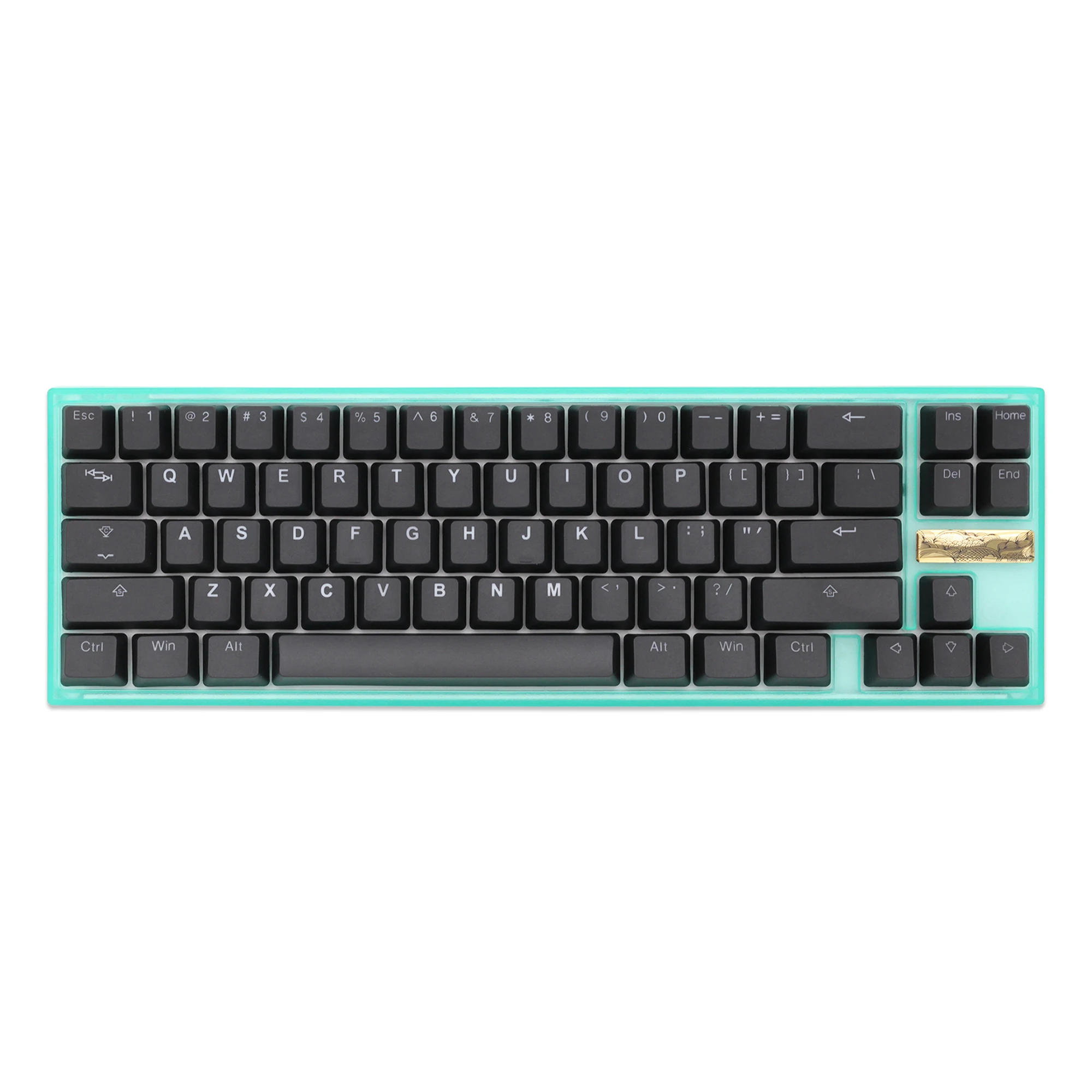 Taihao PBT teclas de doble disparo para juegos diy, teclas mecánicas, tapas retroiluminadas, perfil oem, luz a través de negro