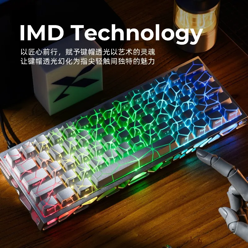 SUMREDA-teclas con tema de red de mariposa, perfil de cereza, Pbt, lado grabado, niebla, transparente, personalizado, Teclado mecánico DIY