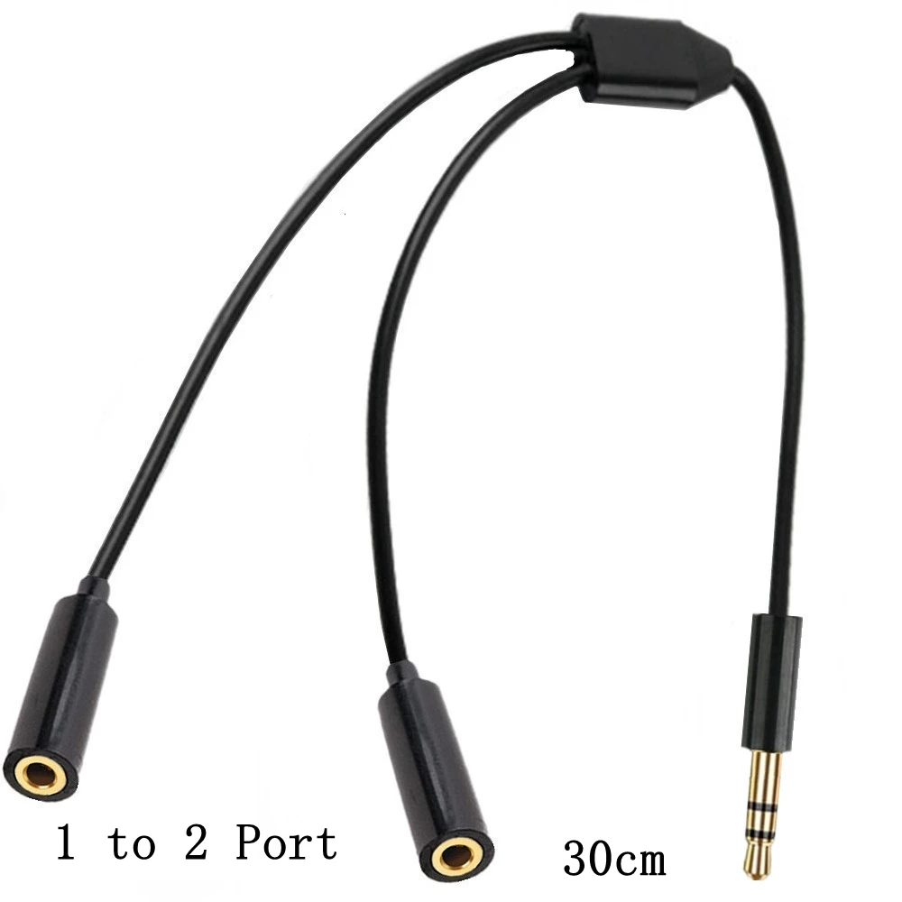 Divisor de audio Cable de 3,5 mm 3,5 mm 3 hembra a macho Jack 1 a 6 3 4 5 Adaptador Cable auxiliar para iPhone Samsung Reproductor de MP3 Auriculares - imagen 4
