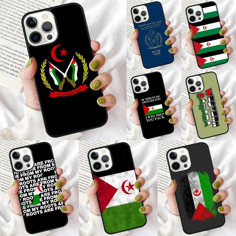 Funda de teléfono con bandera del Sahara occidental para iPhone 17 Air 16 15 14 12 13 PLUS 11 PRO MAX, carcasa trasera