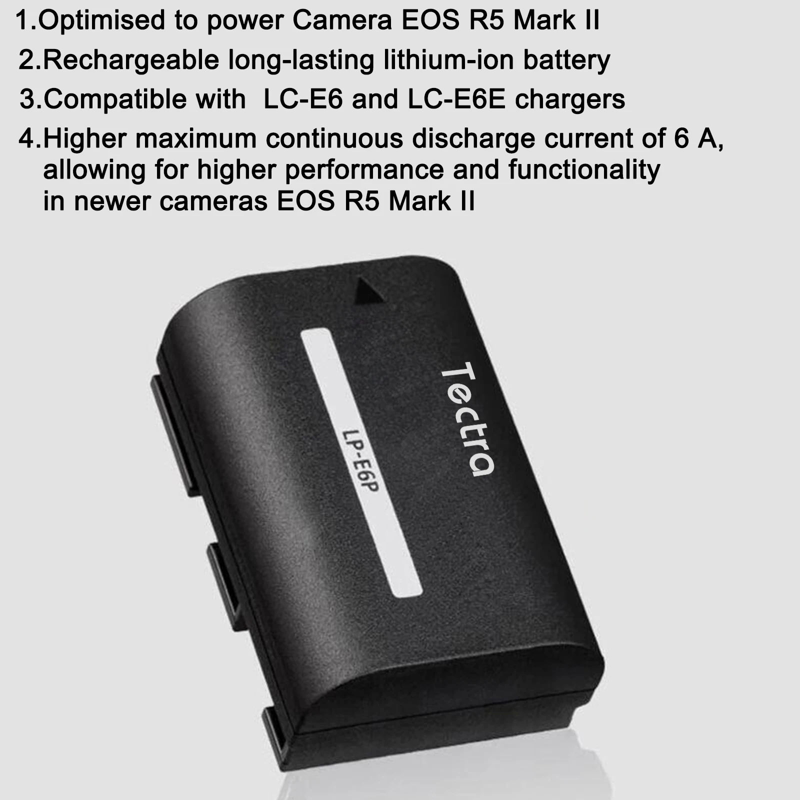 Batería de iones de litio LP-E6P LP-E6NH LP-E6N de 2850mAh para Canon EOS R5 Mark II EOS R5 EOS R6 EOS R7 EOS R 5D II III IV 6D 6D II 7D - imagen 5