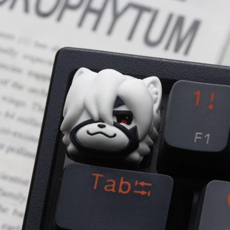 Qingyi-teclas de Anime artesanales de resina, accesorios de teclado mecánico Zenless Zone Zero, teclas personalizadas para juegos, Kaesar King - imagen 5