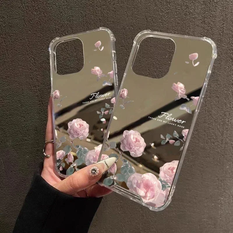 Funda de teléfono suave con diseño de rosa rosa para Samsung Galaxy S25 S24 S23 S22 S21 Ultra Plus FE A06 A14 A23 A36 A52 A55 A56