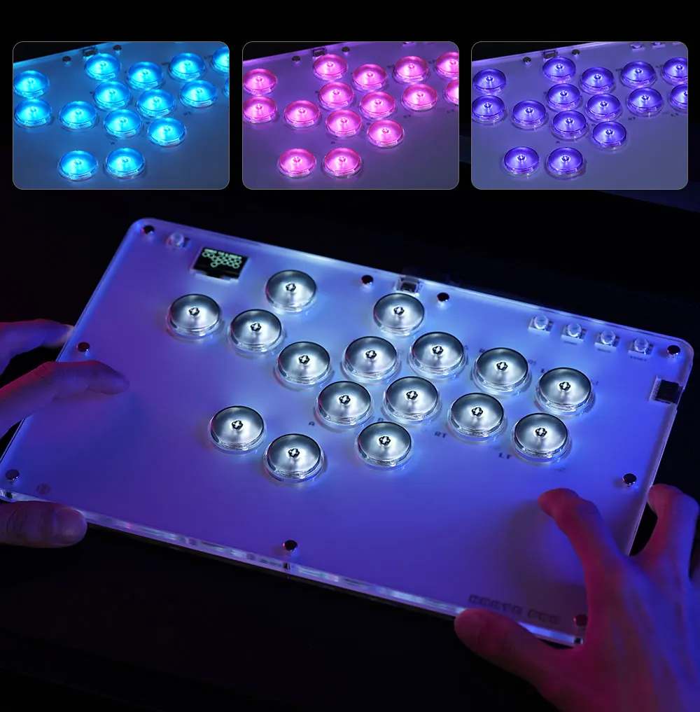 Alta42-COSMOX-teclas de 20,6mm, controlador sin palanca Hitbox, luchador para Kailh, tapa cruzada personalizada, tecla mecánica Arcade - imagen 5