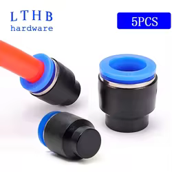 5 uds conector neumático tapa de tubo plástico PPF 4mm 6 8 10 12 14 MM evitar que el aire se fluye conector de sellado de manguera de aire