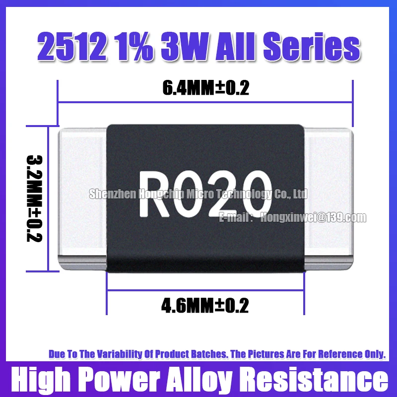 10 Uds 2512 1% 3W 70mR R070 resistencia de aleación 0,07 Ohms detección de corriente resistencia de alta potencia 6,4X3,2 MM -55 ~ + 170 ℃ - imagen 4