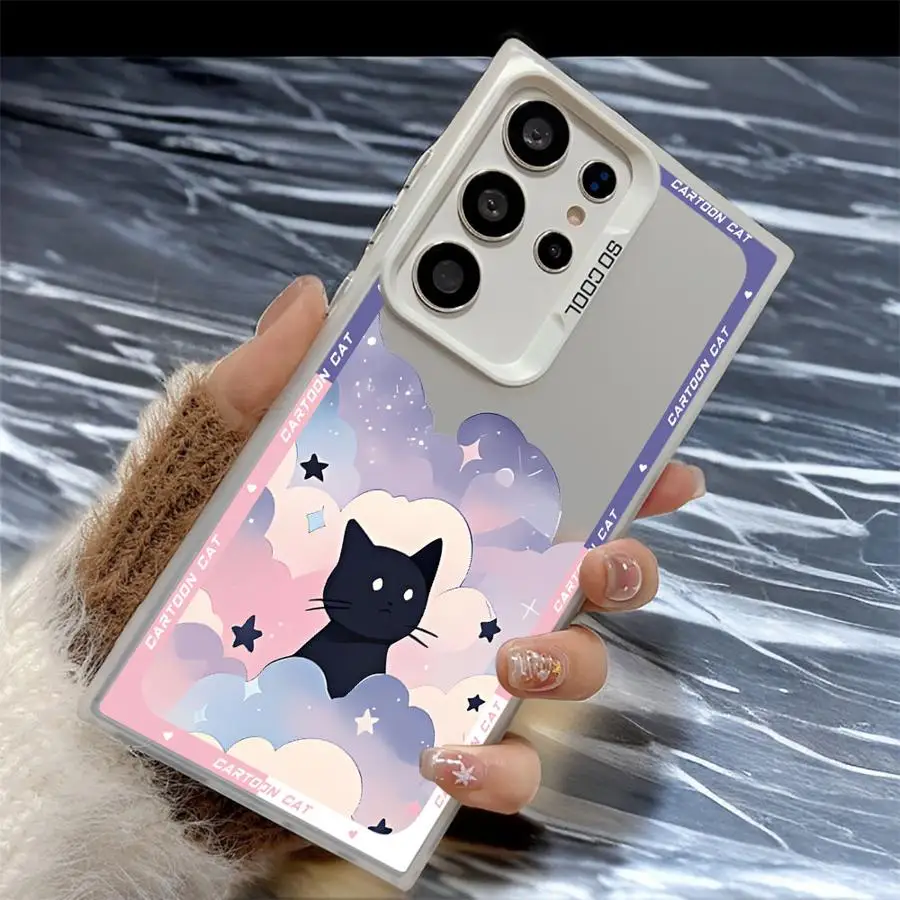 Funda de noche estrellada de gato para Samsung Galaxy S25 S20 Plus S22 S24 FE Note 20 Ultra S25Edge S21 S23 S23 Ultra - imagen 5