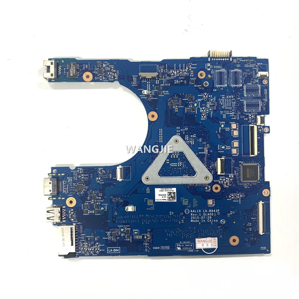 Para la placa base del ordenador portátil DELL Inspiron 5558 7CV2G 07CV2G CN-07CV2G con I5-5200U CPU AAL10 LA-B843P DDR3 100% en funcionamiento - imagen 3