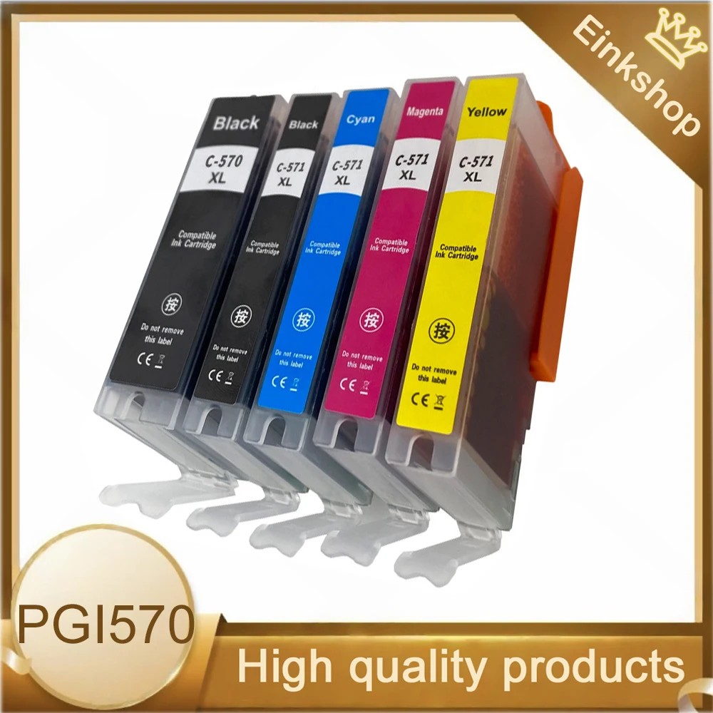 Europa PGI 570 CLI 571 Compatible PGI 570 CLI 571 cartucho deink para Canon PIXMA MG5750 MG5751 MG6851 MG6852 TS6050 TS5050 T5051