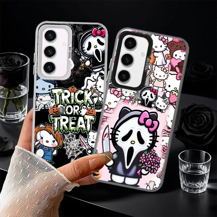Funda para Samsung Galaxy A25 A53 A24 A36 A22 A52 A23 A73 A32 A33 A34 A26 funda trasera para teléfono Halloween h-elloS k-ittyS - imagen 5