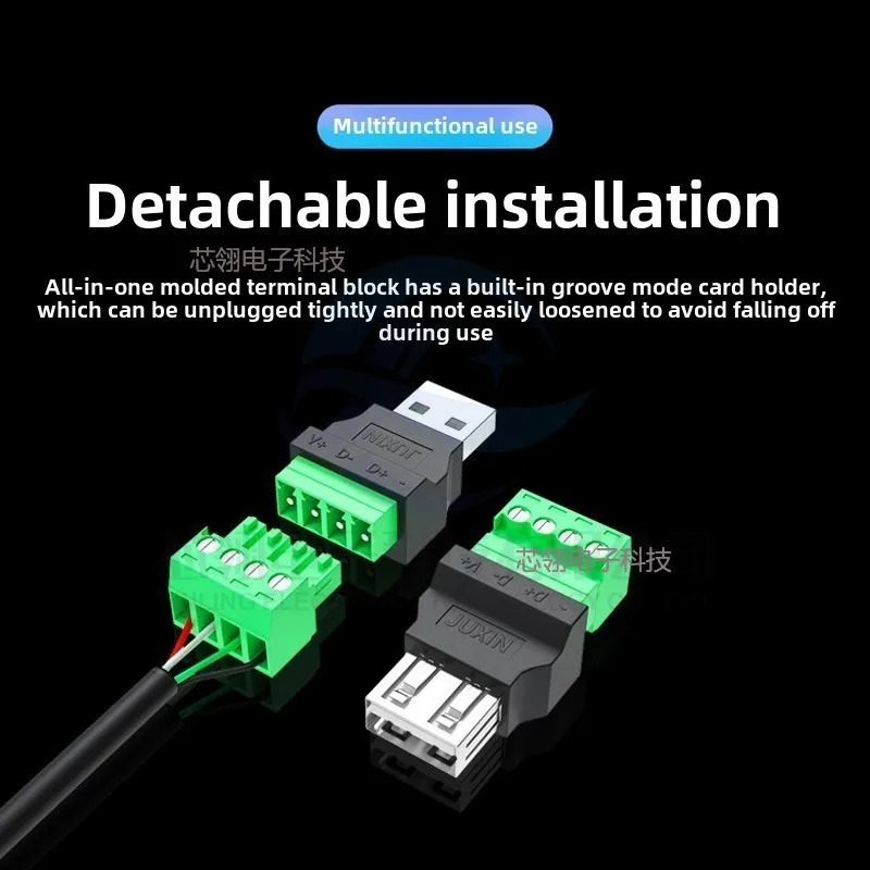 Enchufe USB sin soldadura, cabezal USB macho/hembra, conector para teléfono móvil/teclado/ratón, enchufe USB - imagen 3