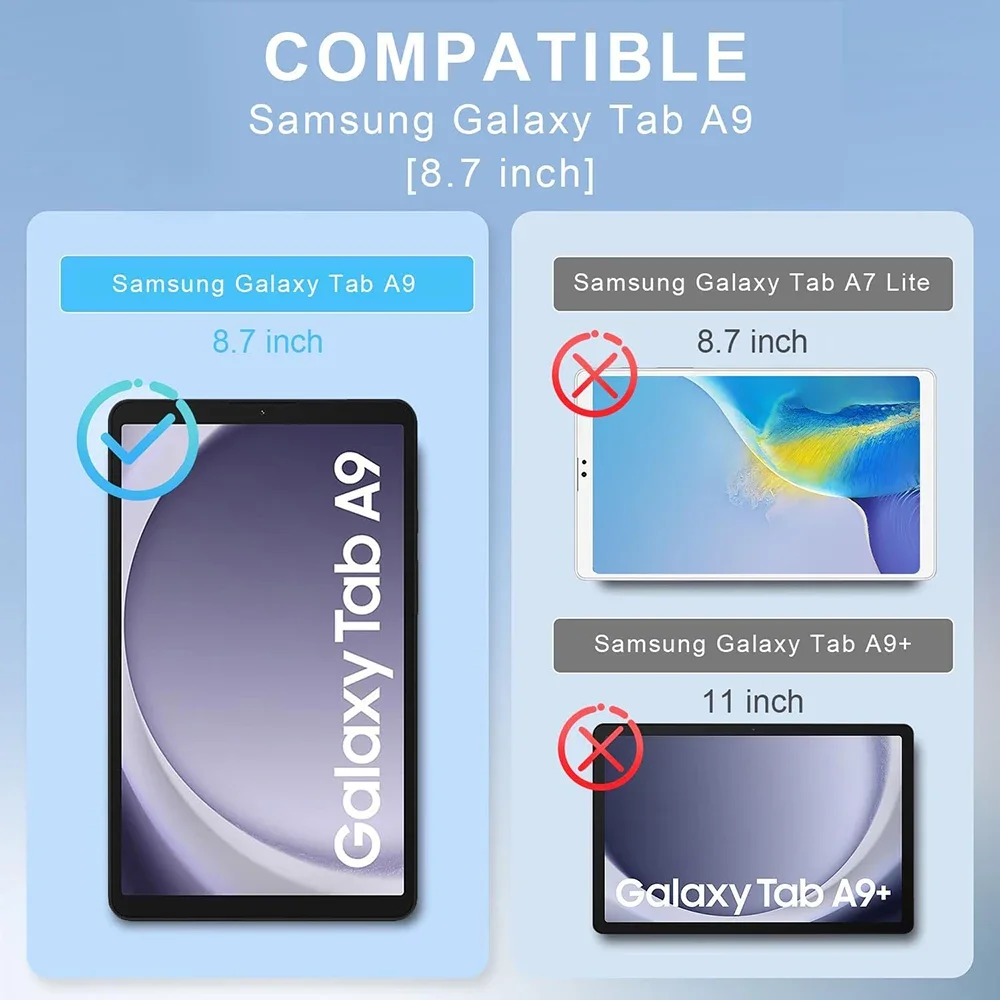 Protector de pantalla de vidrio templado para Samsung Galaxy Tab A9, 8,7, 2023, SM-X110, SM-X115, X110, X115, X117, accesorios para tableta, 2 uds. - imagen 4