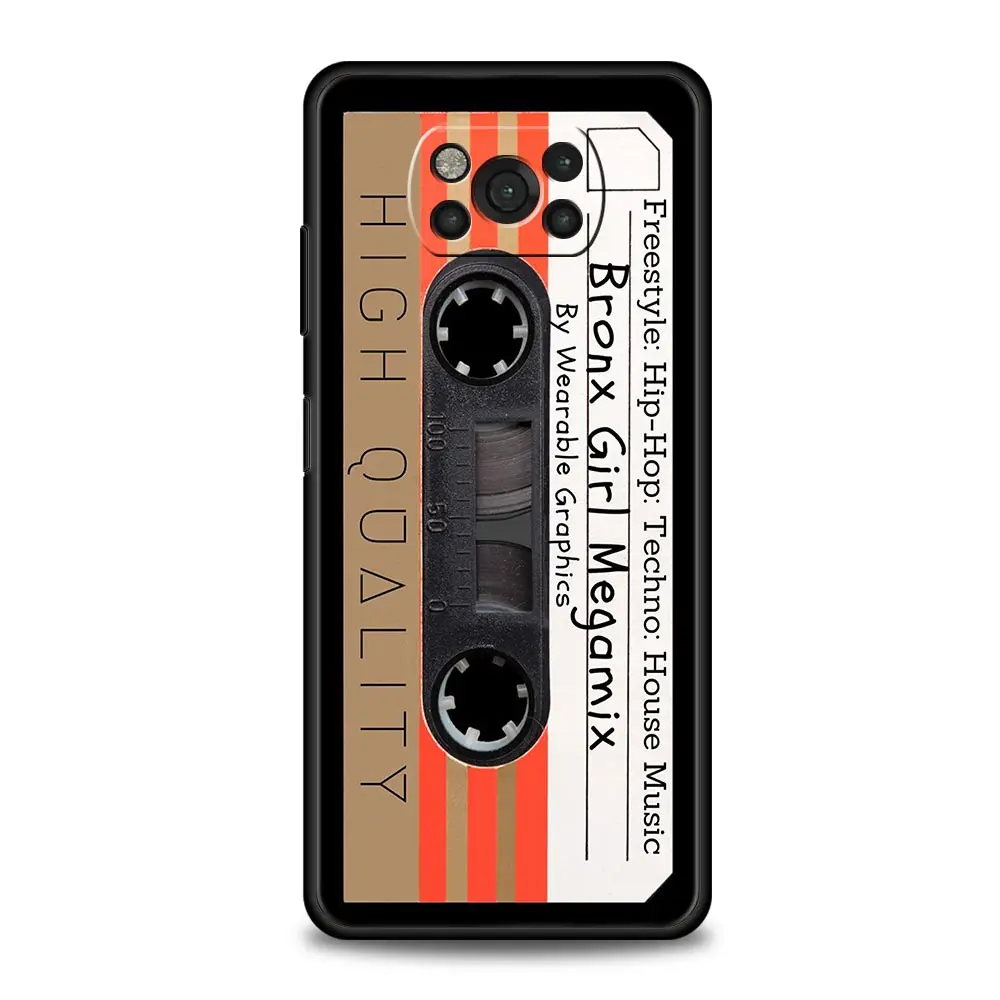 Funda de teléfono con cinta de casete antigua Retro Vintage para Xiaomi Poco X6 X5 Pro X4 X3 NFC F5 Pro F4 F3 GT M5 M4 Pro 5G M3 C51 C50 - imagen 5