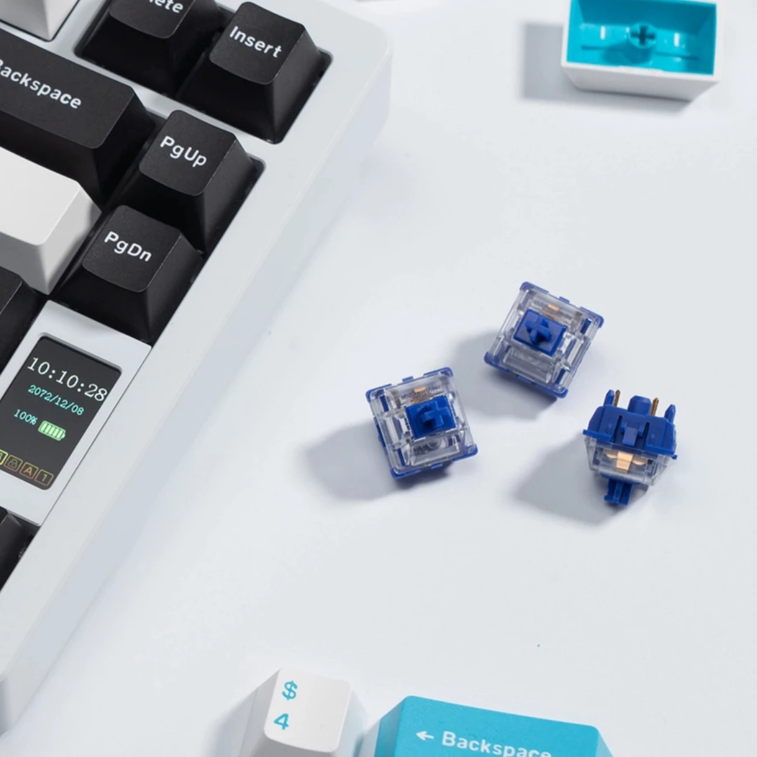 WS Dopamine Blue Linear Switches, 35Pcs Mechanical Keyboard Switches Pre Lubed 5 Pins Keyboard Switch Set for Custom Keyboard - imagen 2