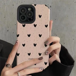 Funda iPhone silicona cuero corazón pequeño – Carcasa completa