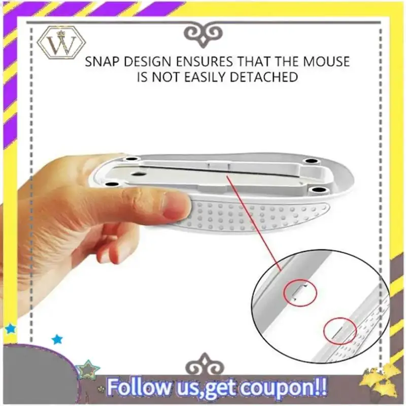 Nuevo Adecuado para Magic Mouse Dock Magic Mouse 2.a y tercera generación Base ergonómica almohadilla de carga inalámbrica- Dura blanca - imagen 3