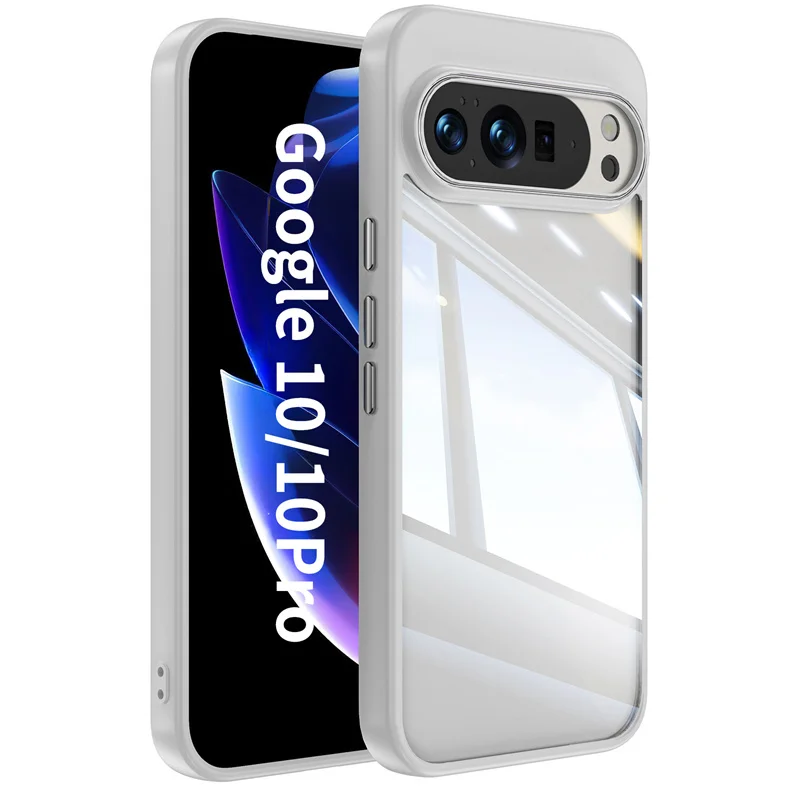 Funda de teléfono Armadura acrílica dura transparente Simple a prueba de golpes para Google Pixel 10 9 Pro XL 8A 9A lente de cámara cubierta trasera protectora