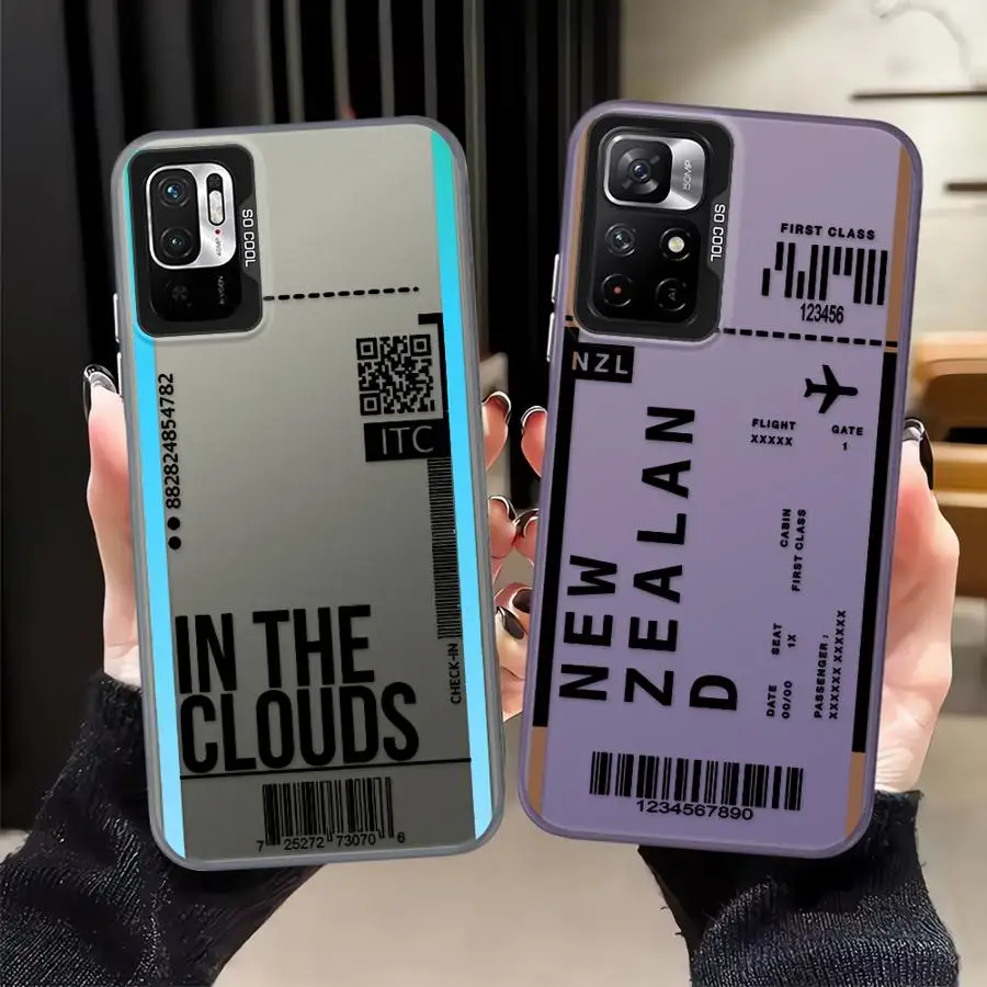 Funda para Xiaomi Mi 13T 11 Lite 12T Pro, funda trasera para teléfono, pase de embarque creativo