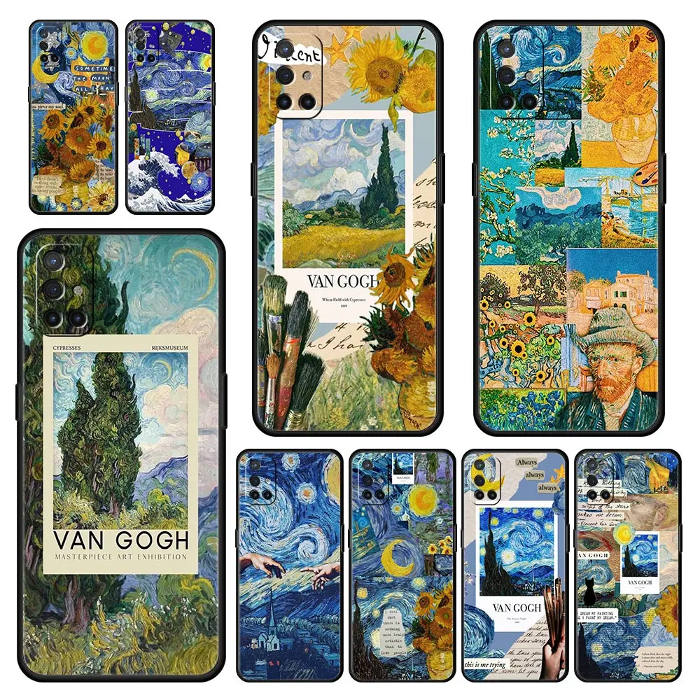 Funda de teléfono para OnePlus 12 11 10 9 Pro 9T 12R 10R 9R 9RT 10T 8T 7T Nord 2T CE 2 5G N200 N10 cubierta cielo estrellado van gogh art