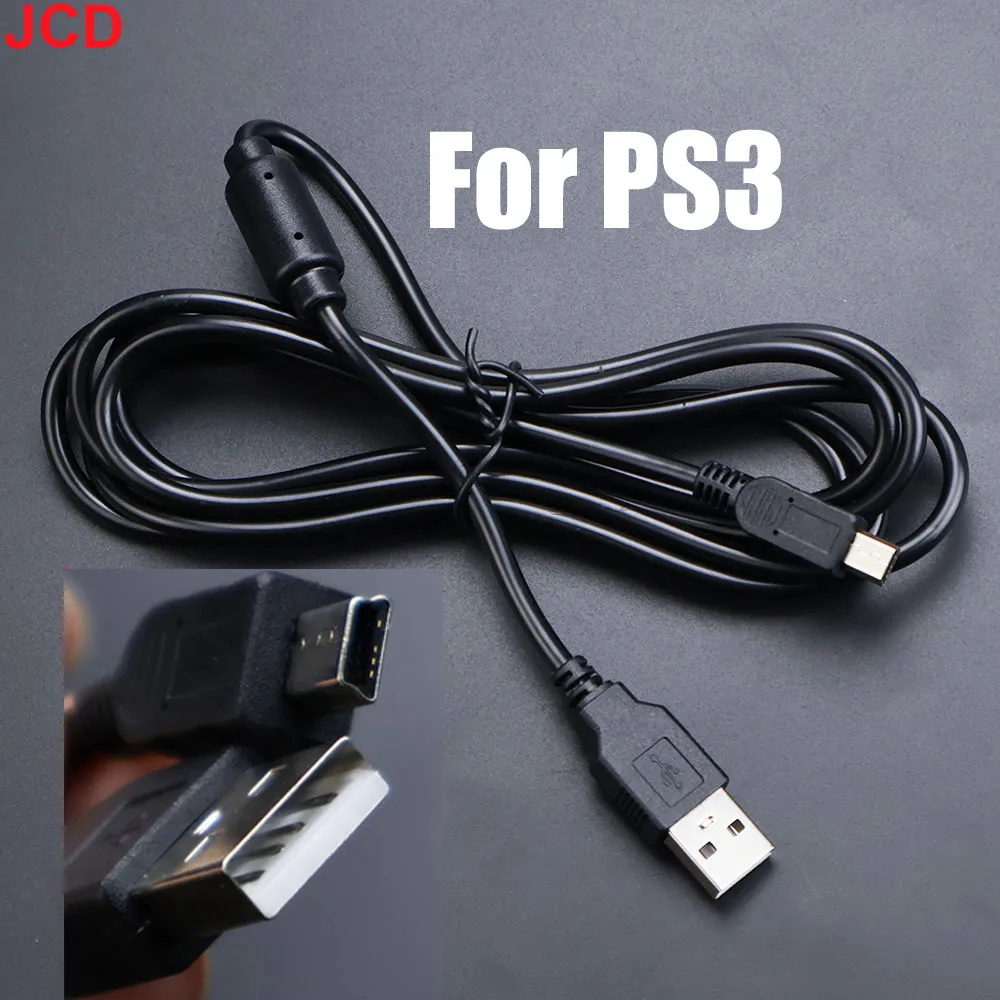 JCD para controlador de PS3, Cable de carga USB para consola de juegos inalámbrica PS 3, Cable de carga de 1,8 M con anillo magnético