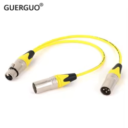 GuerGuo Cable adaptador XLR hembra a doble Y para audio