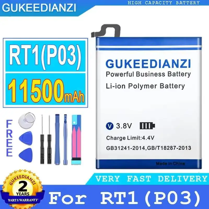 Alimentación confiable ligera de la batería 11500Mah del ordenador portátil RT1 P03 para Oukitel