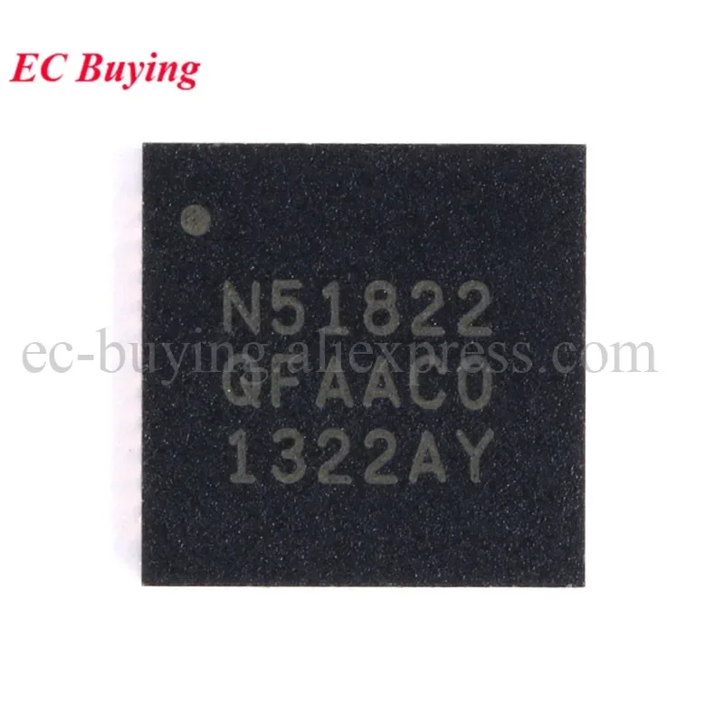 NRF51822 NRF51822-QFAA-R QFN-48 NRF51822-QFAA QFN48 compatible con Bluetooth 4,0 Chip inalámbrico RF de baja potencia IC nuevo Original - imagen 2