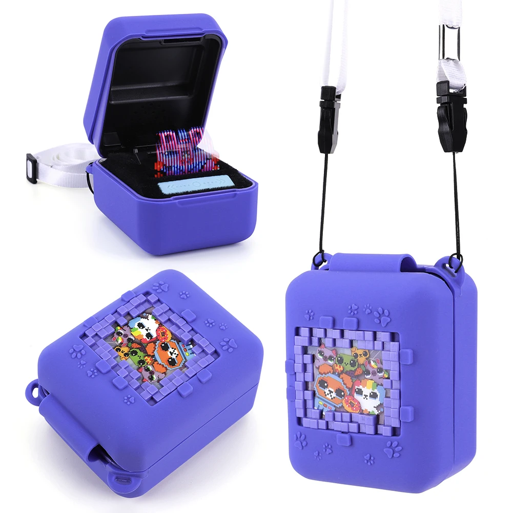 Funda de silicona para Bitzees, funda protectora Digital interactiva para mascotas, soporte de almacenamiento protector anticaída con cordón - imagen 3