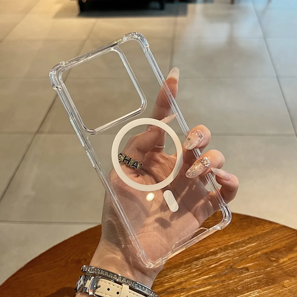 Para OPPO Find X9 Pro funda dura transparente a prueba de golpes magnética MagSafe funda protectora trasera para Find X9 X9Pro carcasa de teléfono - imagen 5