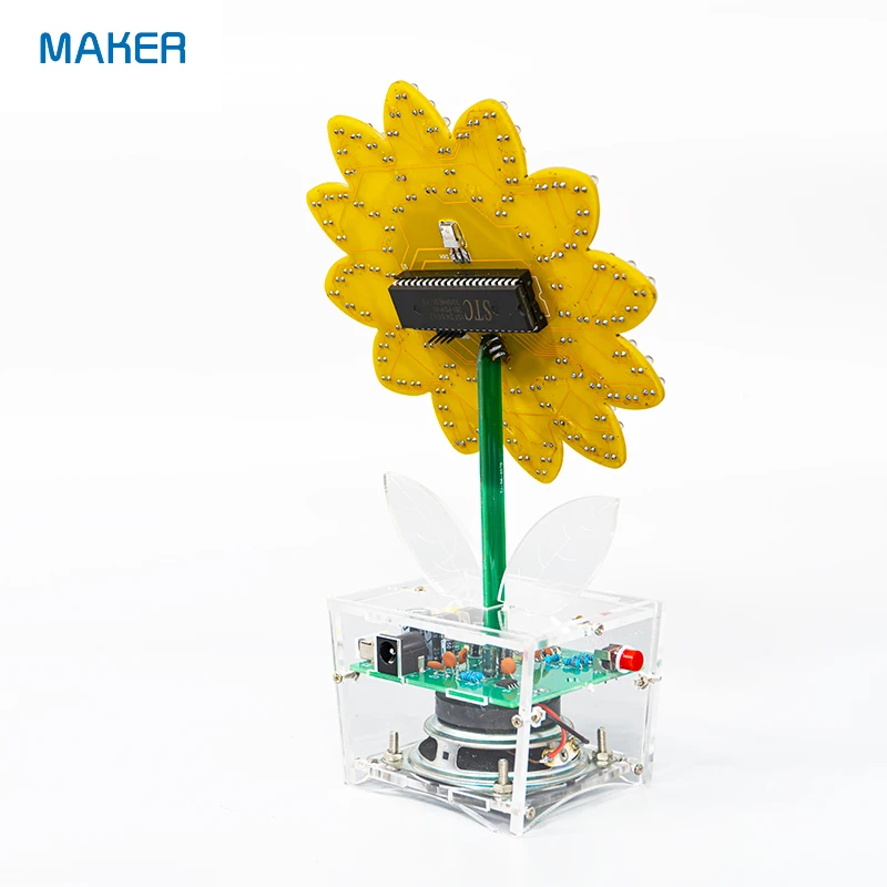 Kit LED de sonido Bluetooth de girasol, modo de animación, espectro de música, diversión creativa, piezas de producción electrónica DIY - imagen 5