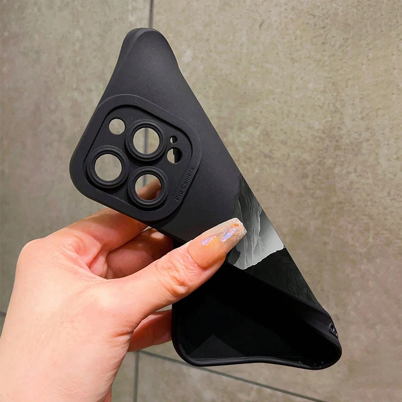 Funda de teléfono con diseño INS de montaña negra para Xiaomi Poco X7 X6 X5 X3 F5 F6 F7 M6 Pro, funda de parachoques de silicona TPU suave mate a prueba de golpes - imagen 5