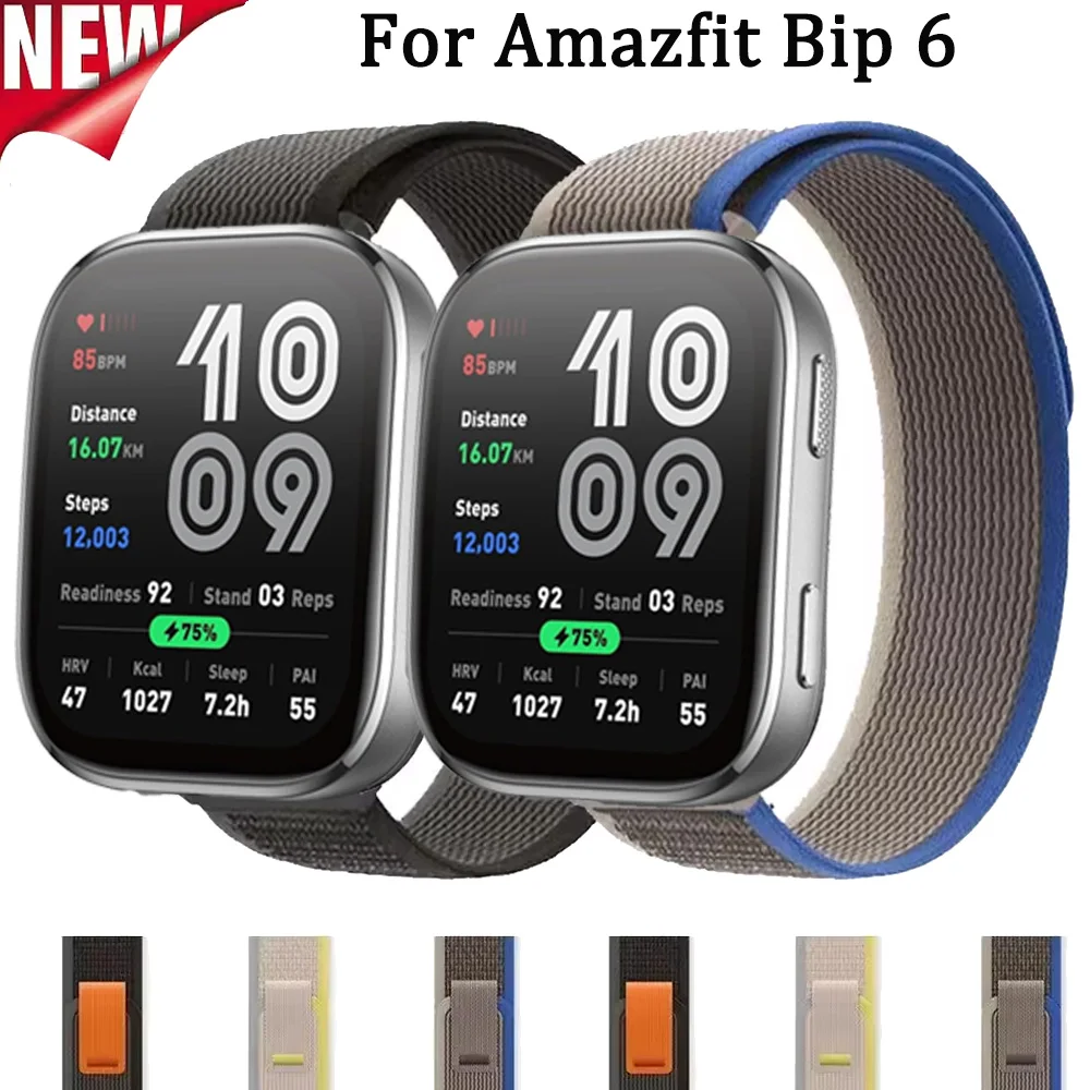 Pulsera Trail Loop de 22mm para Amazfit Bip 6/Bip 5 Unity/GTR 2 3 4 banda para Amazfit Stratos/Balance/Cheetah correa deportiva redonda