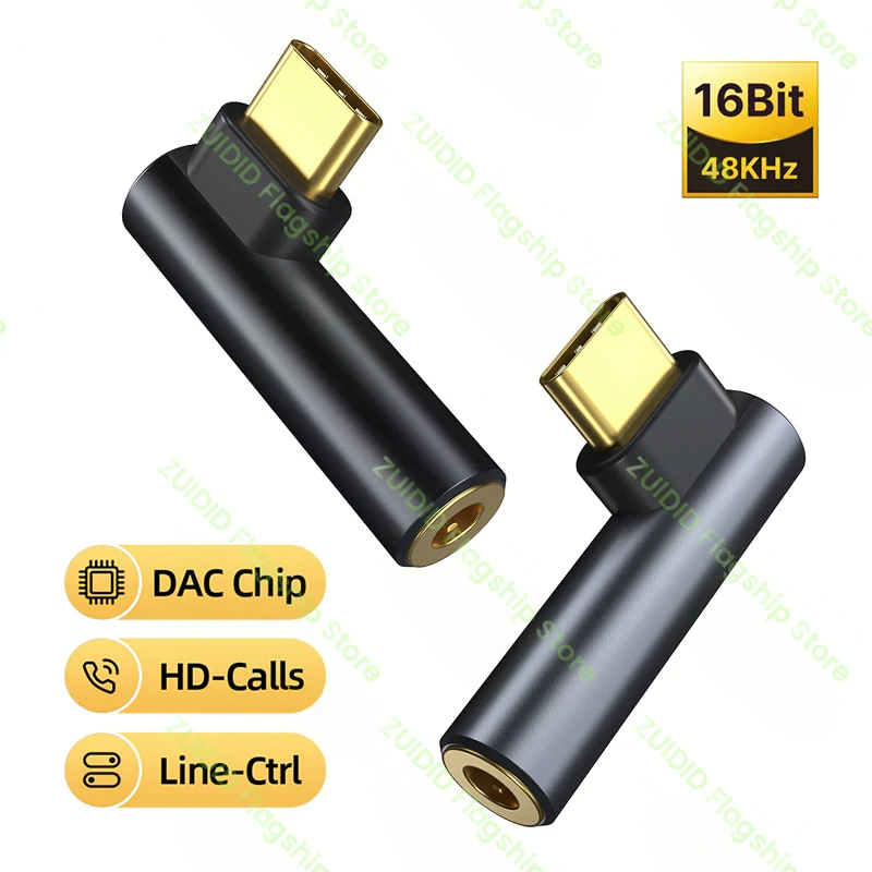 Codo USB tipo C a 3,5mm adaptador de auriculares HiFi 3,5 Jack auriculares Cable adaptador de Audio auxiliar para iPad Pro Samsung Huawei Xiaomi - imagen 2