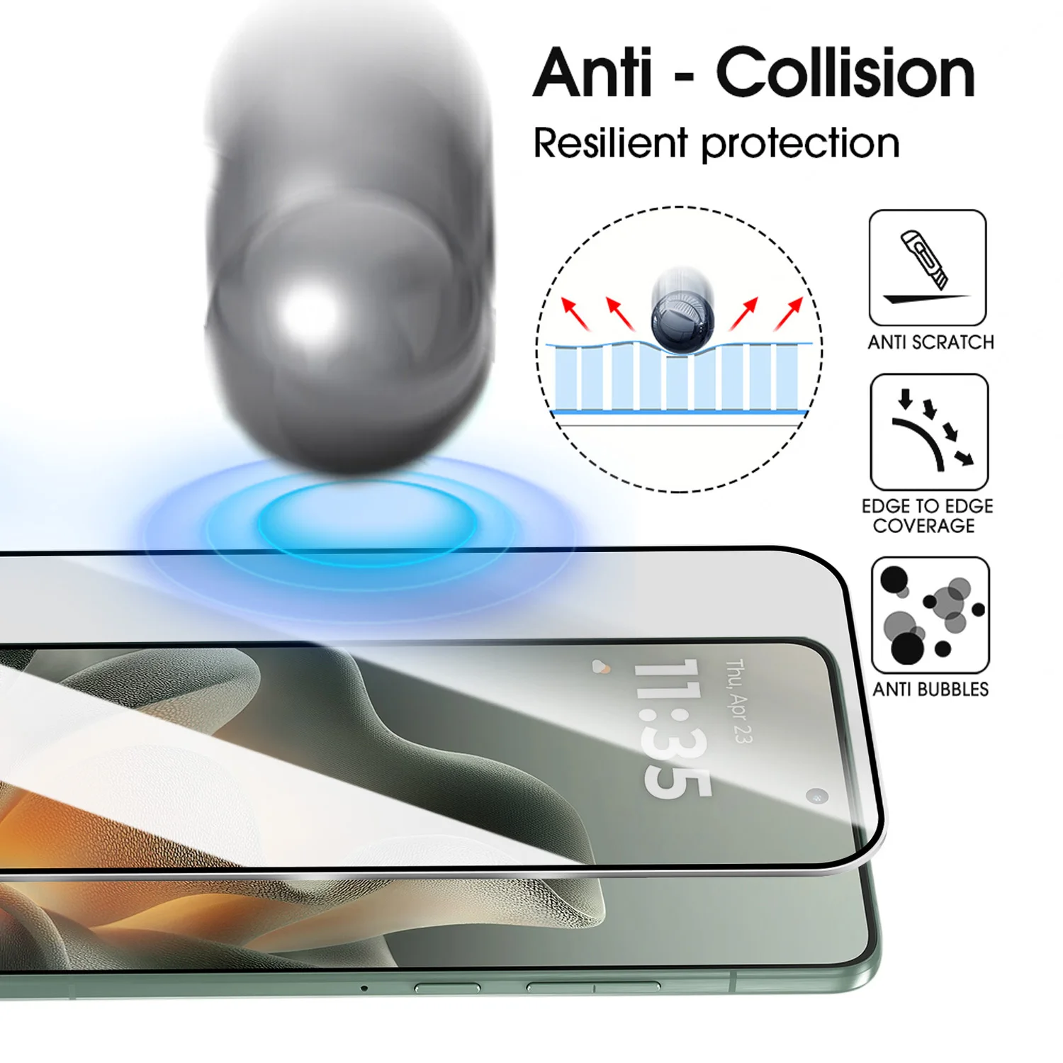 Vidrio templado curvo completo para Lenovo Moto X70 Air 5G HD protectores de pantalla transparentes películas para Lenovo Moto X70Air Accesorios - imagen 4