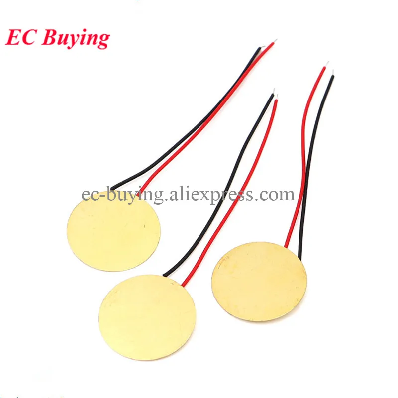 Placa de oblea de cerámica piezoeléctrica, 18mm de diámetro, para zumbador, altavoz electrónico DIY, 10 unidades por lote - imagen 3