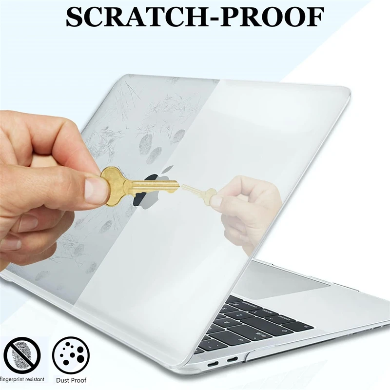 Funda transparente para portátil Macbook Air 13,6 M4 15 M3, funda dura para Mac Book Pro 13 M1 M2 14 M4 16 2025, accesorios de funda - imagen 3