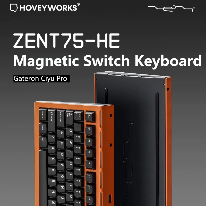 HOVEYWORKS ZENT75-HE teclado con interruptor magnético con cable de aluminio RGB 8KHZ Gateron Pro teclado mecánico personalizado para juegos Esports - imagen 2