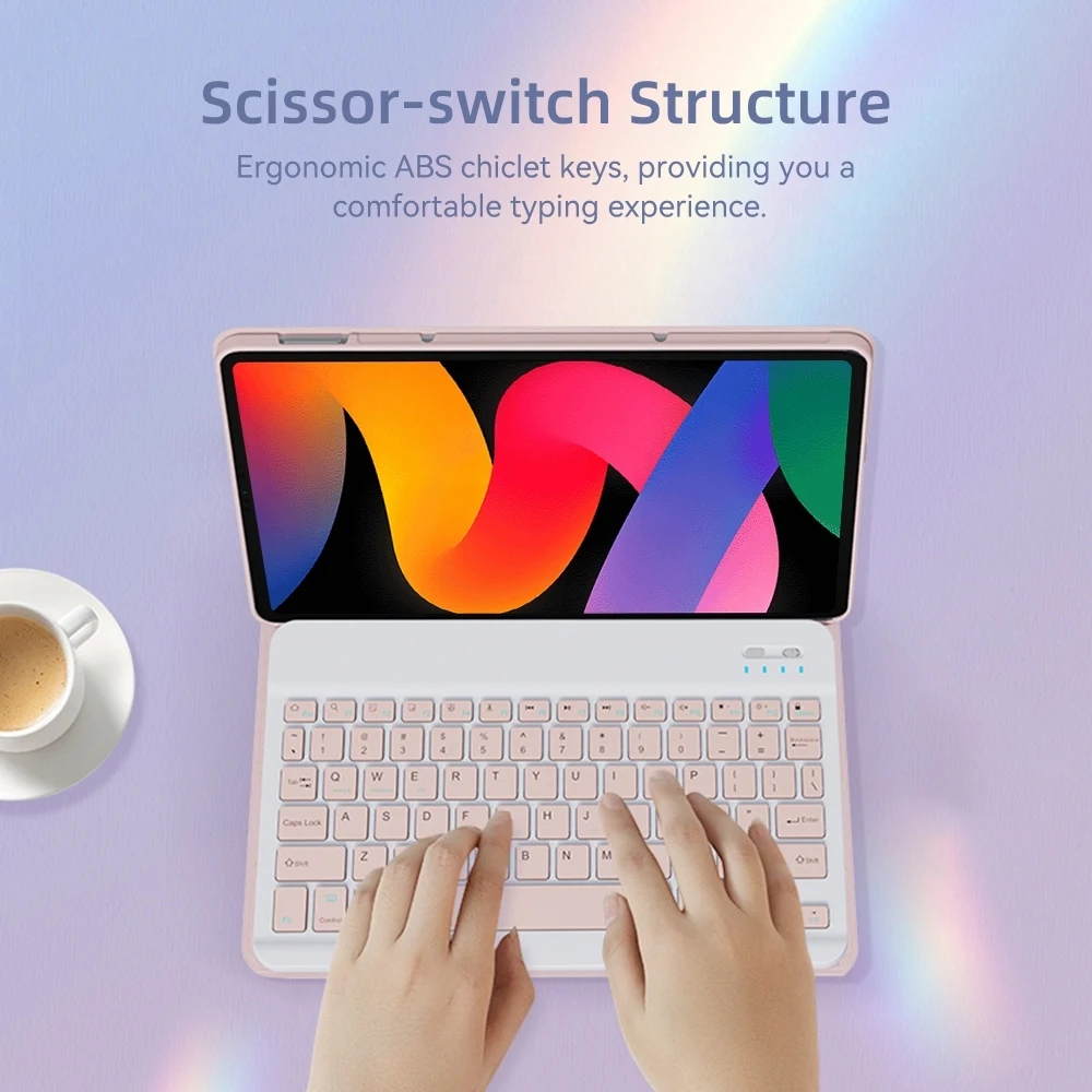 Para Redmi Pad SE Funda para teclado magnético de 11 pulgadas para Xiaomi Redmi Pad 10,61 pulgadas Funda de cuero con teclado y ratón - imagen 4