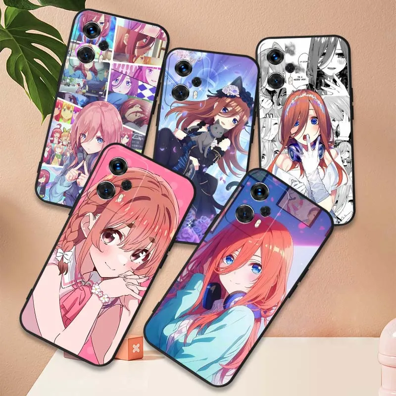 Miku Nakano Anime cubierta para Motorola G86 G85 G84 G75 G73 G72 G56 G55 G54 G41 G35 G34 G31 G23 G15 G13 G05 G04 funda de teléfono