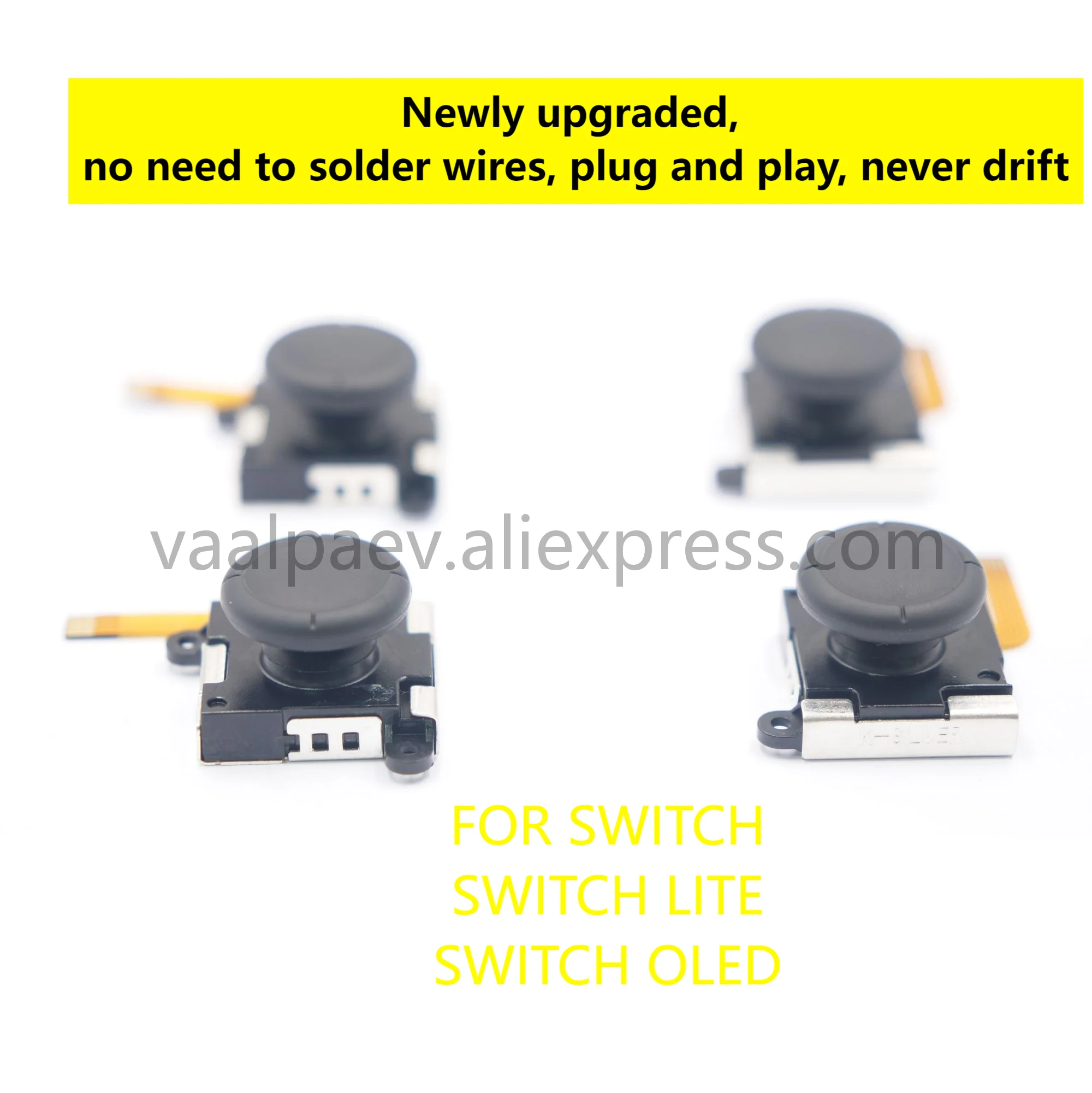 Joystick analógico 3D efecto Hall para SWITCH JOYCON LITE, OLED, 10 millones de ciclos, vida útil, antiderrape, Plug and Play, reparación y reemplazo - imagen 2