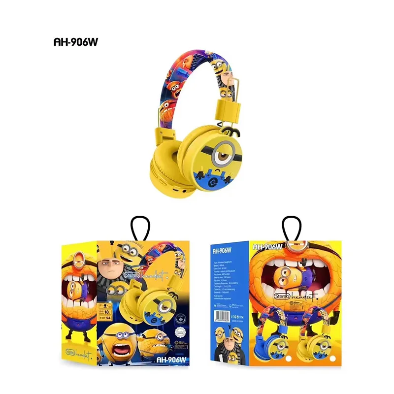 Minions-auriculares inalámbricos con Bluetooth para niño y niña, audífonos estéreo para videojuegos, videojuegos, deportes, película, Despicable Me Senior, regalo - imagen 3