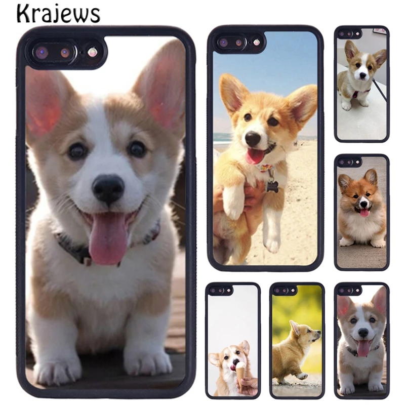 Krajews Welsh Corgi cachorro perro TPU funda de teléfono para iPhone 17 Air 16 15 14 11 12 13 Pro MAX Plus funda coque