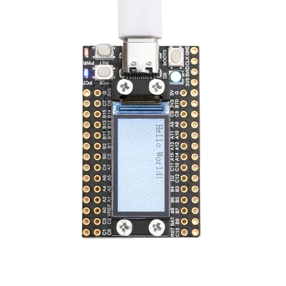 Placa de desarrollo de Mini microcontrolador doble tipo C STM32F103RCT6, con pantalla Lcd de 0,96 pulgadas y Flash, placa de sistema mínimo - imagen 2