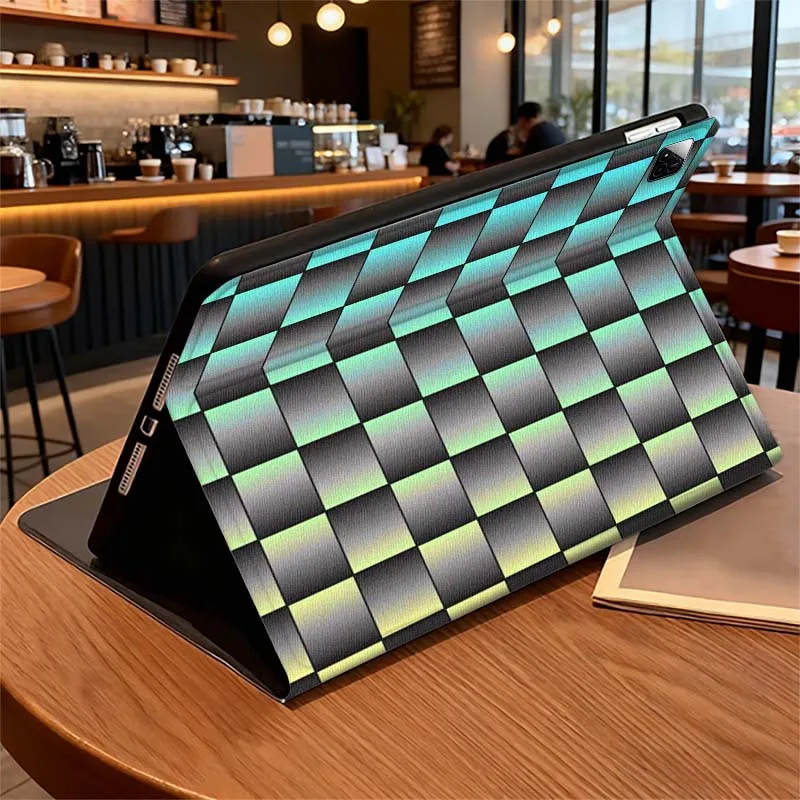 Patrones geométricos de metal para Xiaomi Redmi Mi Pad 2 4 5 6 6s 7 8 11 12,5 12,4 11,2 8,7 SE Pro Plus Max funda para tableta - imagen 3