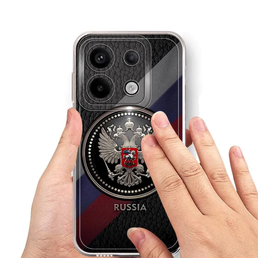 Funda para Xiaomi Redmi A5 9A 13C 12C 9C 14C A3x 10C A1 A2 + cubierta transparente banderas rusas de Rusia - imagen 4